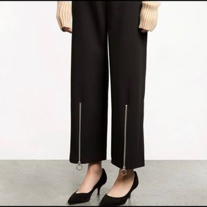 Pixie Market Ring Pull Zipper Black Pants